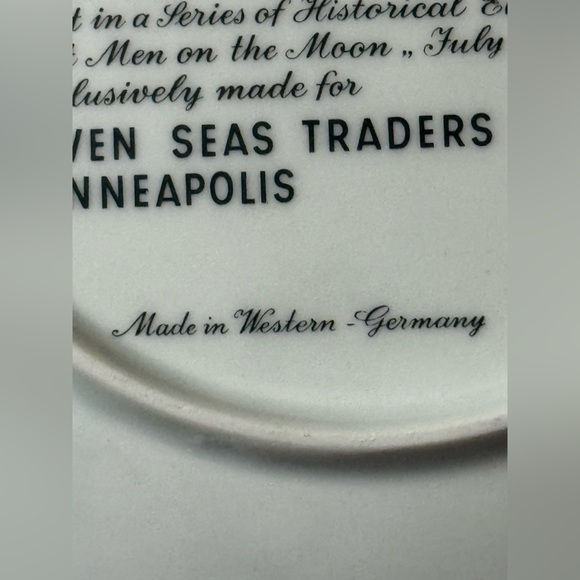 SEVEN SEAS TRADERS INC APOLLO MOON PLATE JULY 20 HISTORY 1969 1ST EDITION - Picture 8 of 16